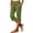 *Army Green, variant on VBVC Women's High Waisted Side Slit Capri Pants , Soft Stretchy Cropped Pants For Women , Ladies' Lightweight Trousers with Pockets,Army Green,S-2XL