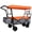 Orange, variant on LuckyNote 480 lbs Collapsible Wagon with Canopy & Push Handle, 7″ All‑Terrain Wheels, Foldable Utility Cart for Camping, Black