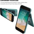 thumbnail image 5 of REQO iPhone 7 iPhone 8 iPhone SE 2020 Case Wallet with Credit Card Holder, Premium Leather Magnetic Clasp Kickstand Heavy Duty Protective Cover for iPhone 7/8/SE 4.7 Inch(Green), 5 of 7