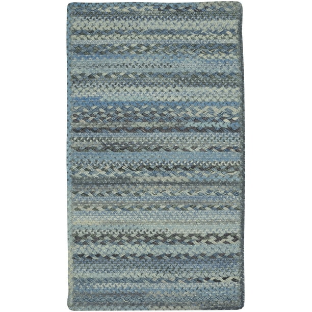 Capel Rugs Harborview Cross Sewn Rectangle Braided Area Rug Blue 3