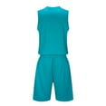 thumbnail image 5 of Conjuntos de camisetas sin mangas de cuello redondo para niños, conjunto de traje de fútbol de color sólido para juegos deportivos universitarios, partidos de rendimiento, uniformes de entrenamiento y, 5 of 5