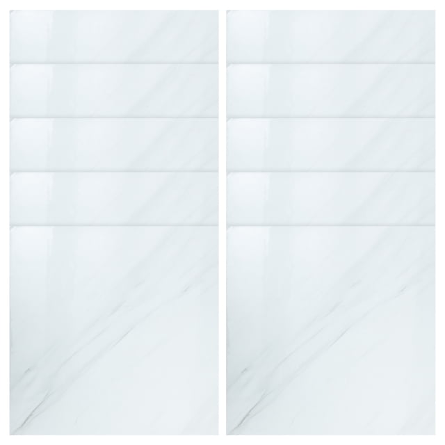 TABLZONE 10 Pcs Self Adhesive Tile Transfer Multi PVC Waterproof Removable Wall Tiles For Living Room