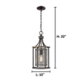 thumbnail image 2 of Open Box Eglo Verona 10 in. W x 20 in. H 1-Light Oil Rubbed Bronze Pendant Light with Metal Cage Shade, 2 of 5