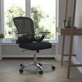 thumbnail image 3 of BizChair Mid-Back Black Mesh Executive Swivel Ergonomic Office Chair with Height Adjustable Flip-Up Arms, 3 of 10