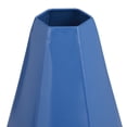 thumbnail image 4 of CosmoLiving by Cosmopolitan 12", 10"H Geometric Blue Metal Vase, Set of 2, 4 of 9