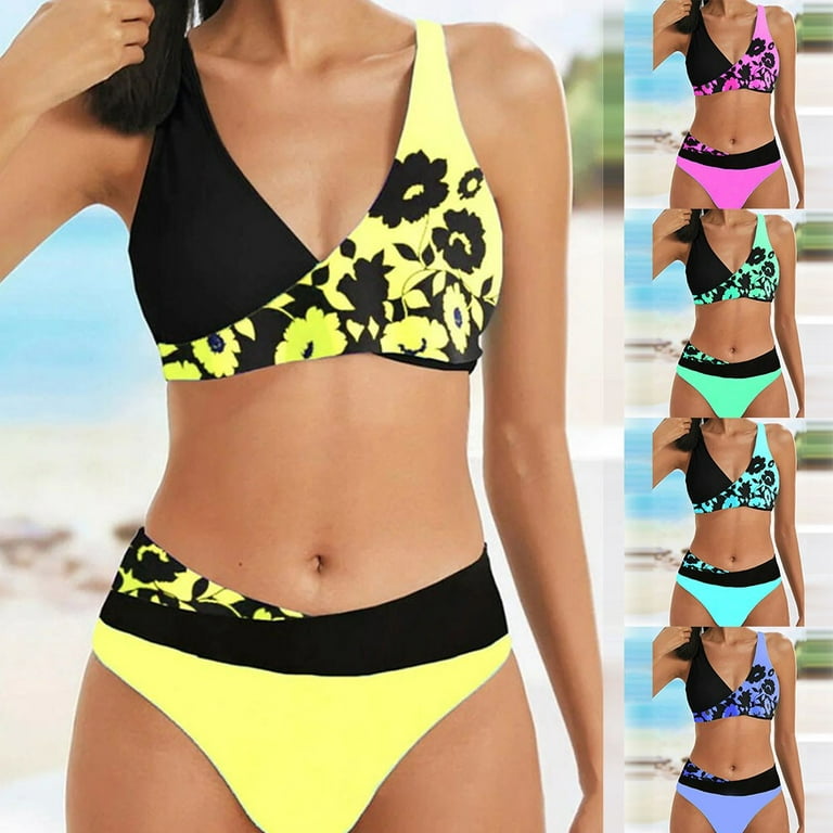 ALSLIAO Womens Sexy Bikini Set Butterfly String Thong Bathing Suits  Swimwear Beachwear Green M