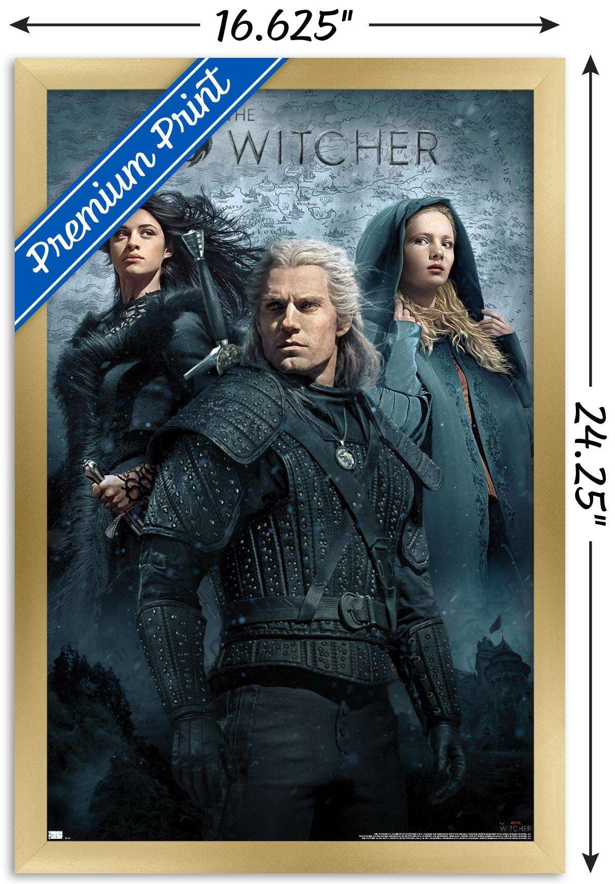 Netflix The Witcher - Key Art Wall Poster, 14.725" x 22.375", Framed