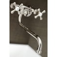 thumbnail image 3 of Kingston Brass KS215PN Kingston Two Handle Wall Mount Bathroom Faucet, Polished Nickel, 3 of 5