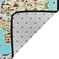 thumbnail image 4 of Area Rugs For Living Room Decor - World Travel Line Icons Map Soft Anti Slip Throw Washable Rugs 5x7 For Bedroom, Indoor Carpet For Bedroom Living Room 80x58In, 4 of 7
