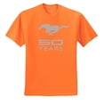 thumbnail image 2 of Wild Bobby, Ford Mustang Logo 50 Years Vintage Emblem, Cars and Trucks, Men Graphic Tee, Orange, X-Large, 2 of 4