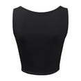 thumbnail image 6 of Kureaily Women Solid Sleeveless Strappy Crop Tank Tops Square Neck Workout Fitness Casual Basic Cropped Vest Streetwear Soft Camisole Sleeveless, 6 of 6