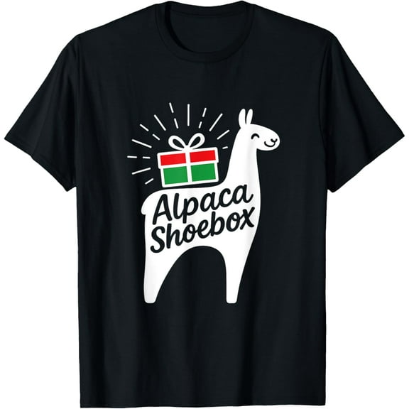 Alpaca Shoebox Christmas Child Giving T-Shirt Shirts