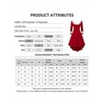 thumbnail image 3 of DYMADE Womens Christmas Santa Costume Long Sleeve Xmas Party Plush Swing Dress, 3 of 5