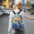 thumbnail image 7 of Dolphins Coral Travel Laptop Backpack Casual Daypack Lightweight Bookbag Compartment for Business, 7 of 7
