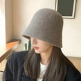 thumbnail image 4 of Women Winter Bucket Hat Thick Solid Color Soft Sun UV Protection No Brim Deep Windproof Cold Resistant Foldable Hat Lady Cap Outd, 4 of 10