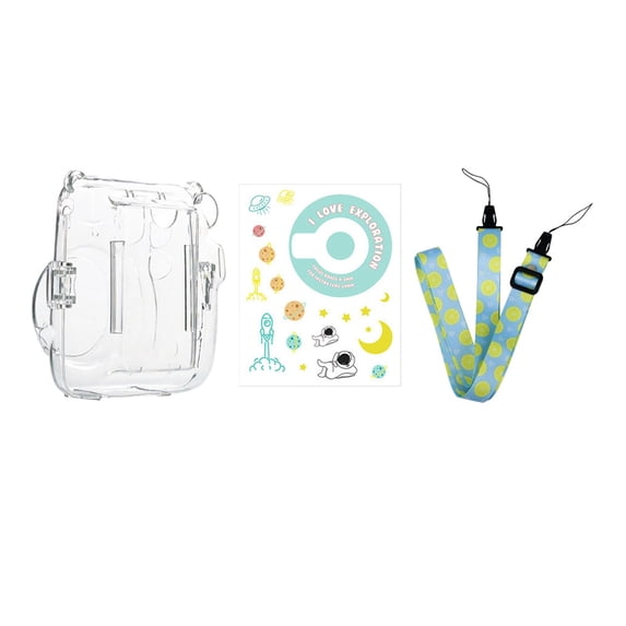 Protective Camera Case Camera Protective Bag with Strap Camera Accessories Transparent Shell Cover Protector for Holiday Style E