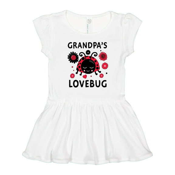Inktastic Valentine's Day Grandpa's Lovebug Girls Toddler Dress