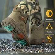 Ecetana Steel Toe Work Boots for Men Safety Industrial Construction Shoes