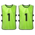 thumbnail image 2 of walmeck 6PCS Kid's Football Pinnies Quick Drying Soccer Jerseys Youth Scrimmage Basketball Team Training Numbered Bibs Practice Vest, 2 of 7