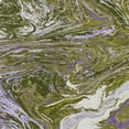 thumbnail image 5 of HomeRoots 602651 9 x 12 ft. Olive Green, Purple & Beige Abstract Washable Indoor & Outdoor Rectangle Area Rug, 5 of 5