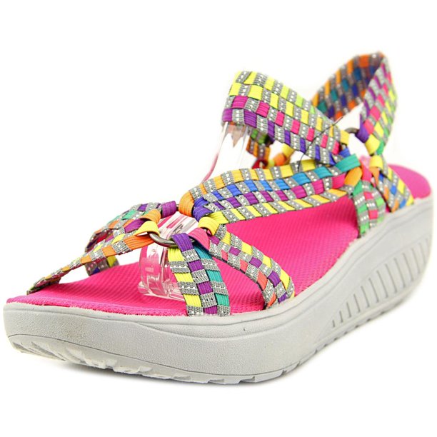 Corkys Footwear Corkys Quickstep Women OpenToe Canvas Multi Color