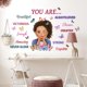 thumbnail image 3 of 1 pieza de pegatinas de pared inspiradoras de niña negra para decoración, decoración de arte de dormitorio de mujer positiva, pegatinas de mariposa inspiradoras para niñas, sala de estar D, 3 of 4