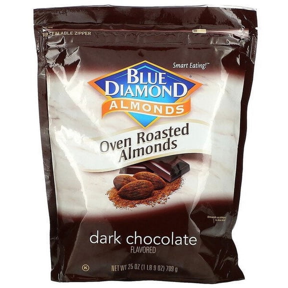 Blue Diamond, Almonds, Oven Roasted Almonds, Dark Chocolate, 25 oz Pack of 4