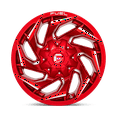 thumbnail image 3 of Fuel D754 Reaction 18X9 8X180 1Et 125.2Cb Candy Red Milled Wheel, 3 of 3