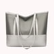 thumbnail image 4 of Bolso de hombro Oxford para mujer, bolso de mano de empalme de PU para mujer a la moda (gris) Likrtyny Para estrenar, 4 of 4
