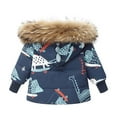 thumbnail image 5 of NAISIBABY Boys Girls Snowsuit, Kids Prints Waterproof Ski Jumpsuit Outdoor Thicken Warm Snow Clothes Set Blue 1-2T, 5 of 7