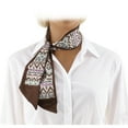 thumbnail image 3 of Unique Bargains 1 Pc Scarf Headband Stylish Neck Scarf for Women Reddish Brown White, 3 of 5