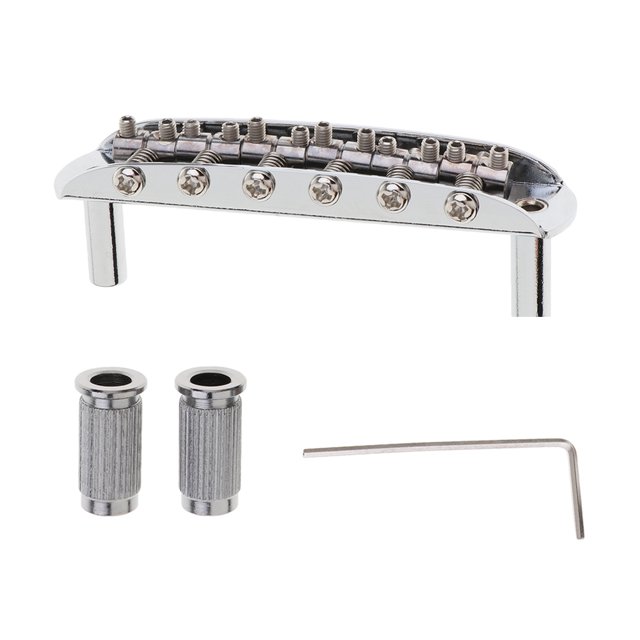 Conjunto de puente de guitarra para eléctricas shamjiam 1 pieza de piezas de bricolaje Bridge Accs
