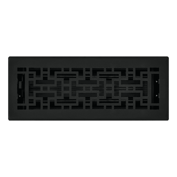 Sierra Grates 4 x 10 Black Oriental Style Floor Register