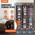 thumbnail image 2 of VEVOR Armoire de Rangement Multimédia 12 Niveaux Tablettes DVD Ajustables 1080 CD Espresso, 2 of 9