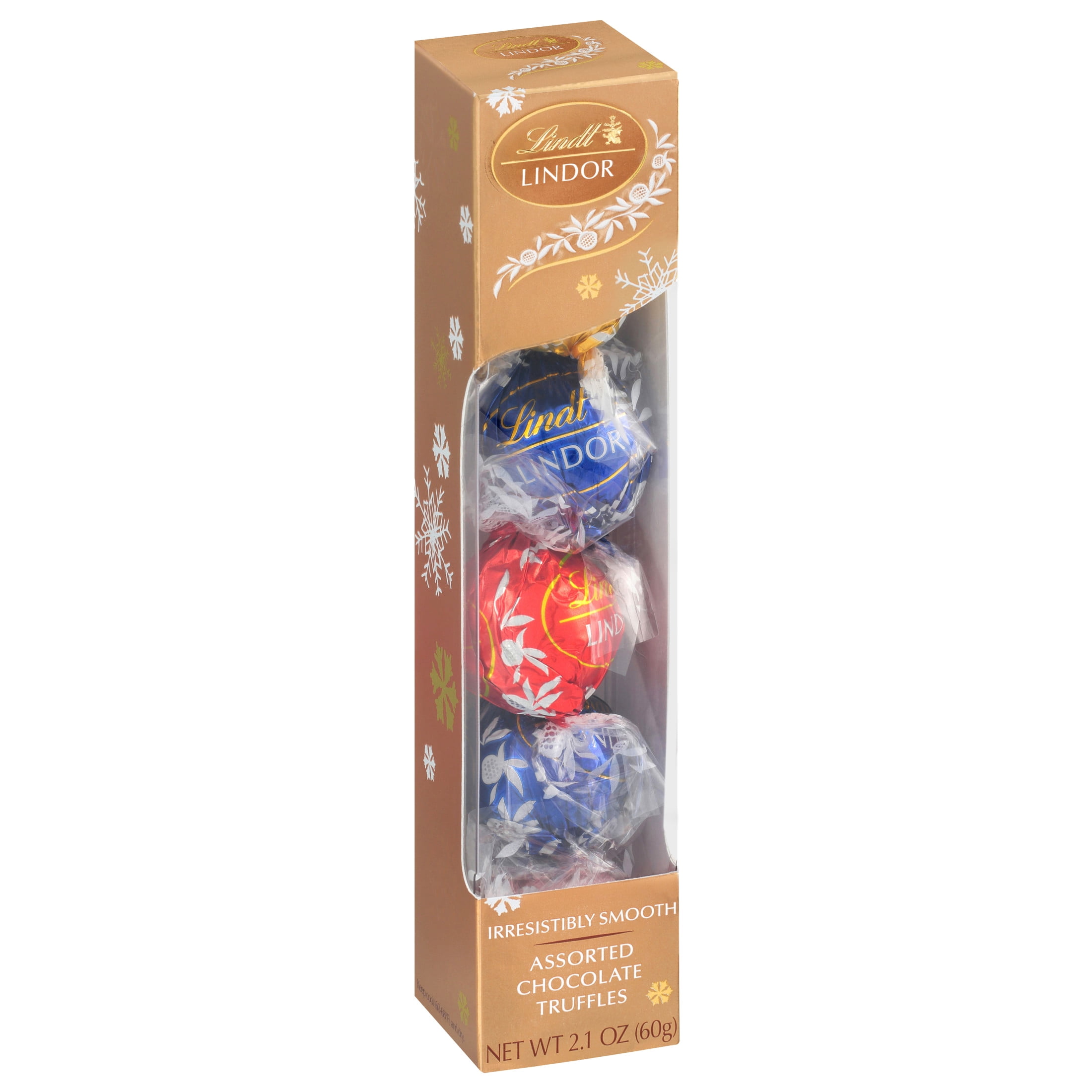 (2 pack) Lindt LINDOR Assorted Chocolate Christmas Candy Truffles Favor Gift, 2.1 oz.