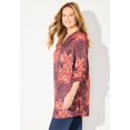 thumbnail image 4 of Catherines Women's Plus Size Chain Lace-Up V-Neck Tunic Blouse, 4 of 6