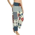 thumbnail image 2 of Naloa Patchwork In Country Style Print Women’s Ultra-Soft Comfy Pajama Lounge Pants with Pockets & Drawstring, 2 of 8