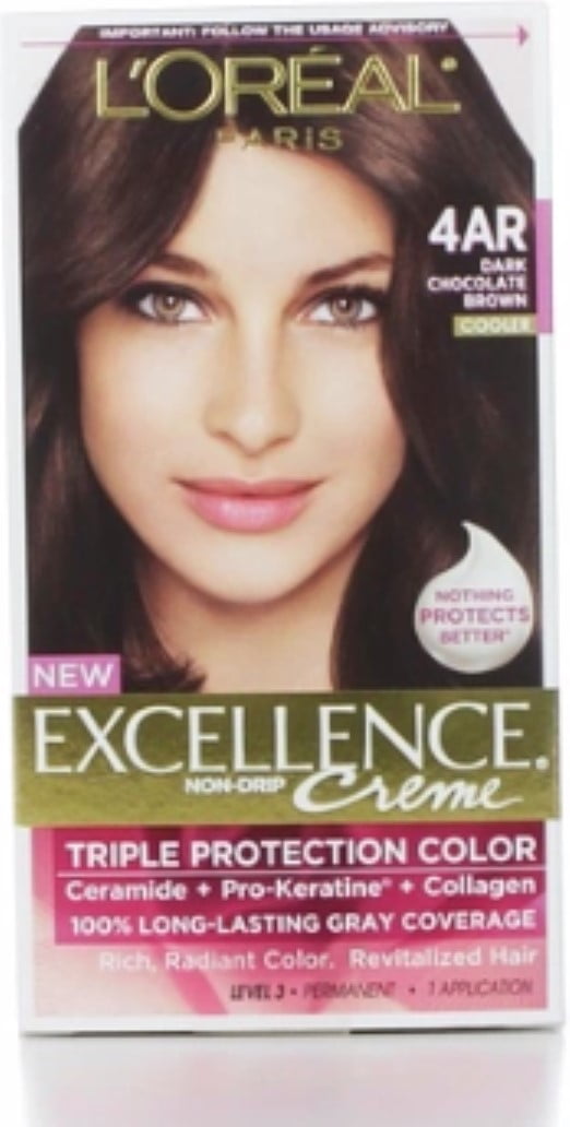 L Oreal Paris Excellence Creme Triple Protection Hair Color Dark Chocolate Brown G15 1 Ea Pack Of 4 Walmart Com