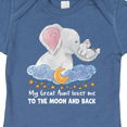 thumbnail image 4 of Inktastic My Great Aunt Loves Me to the Moon and Back Elephant Family Boys or Girls Baby Bodysuit, 4 of 5
