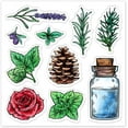 thumbnail image 2 of 1pc Rose Lavender Plants Clear Stamps Bottle Flower Embossing Stamp Sheets Silicone Leaves Clear Stamps Seal, 2 of 8
