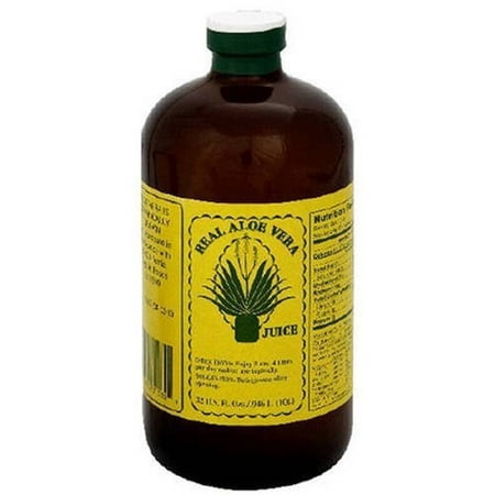 Real Aloe Organically Grown Real Aloe Vera Juice, 32 FL (The Best Organic Aloe Vera Juice)
