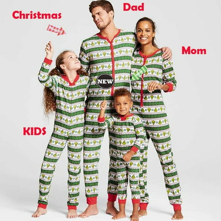 Family Matching Christmas Pajamas Set Women Kids Adult PJs Sleepwear Nightwear (Best Family Christmas Pajamas)