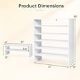 thumbnail image 3 of Costway 3 PCS Stackable Shoe Rack 31-Inch Horizontal Organizer 2-tier StorageShelf White, 3 of 9