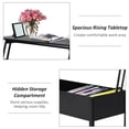 thumbnail image 3 of HOMCOM 39" Modern Lift Top Coffee Table with Hidden Storage Compartment, 3 of 4
