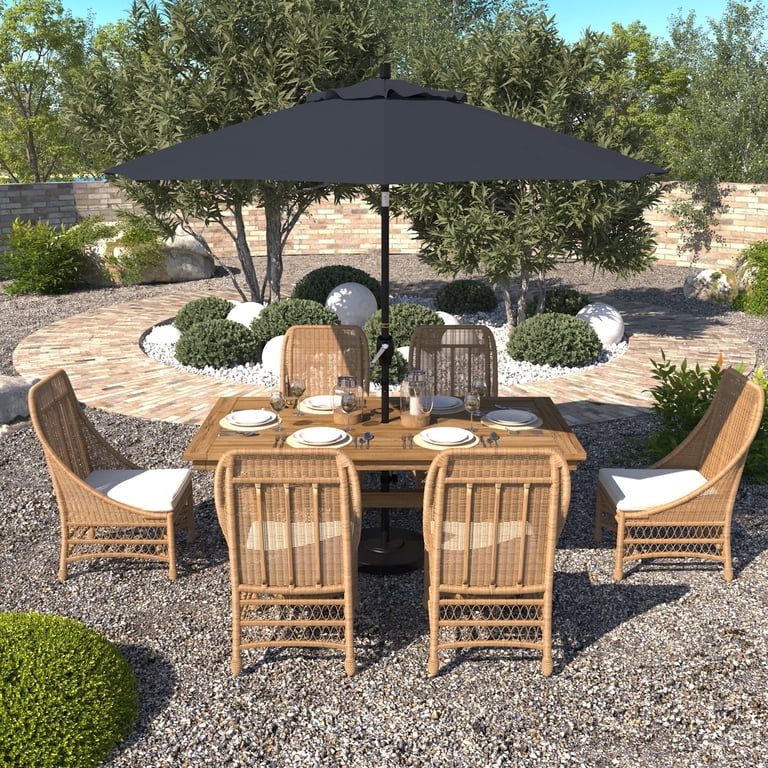 california umbrella patio umbrella 9' Rd Sunbrella Aluminum Umbrella, Crank Lift, Auto Tilt, Bronze Pole, Pacific Blue : Patio, Lawn & Garden distinct appearance California Umbrella 7.5 ft. Push