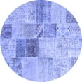thumbnail image 1 of Ahgly Company Indoor Round Patchwork Blue Transitional Area Rugs, 6' Round, 1 of 4