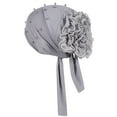 thumbnail image 2 of Kiplyki Women Beading Floral India Hat Muslim Ruffle Cancer Chemo Beanie Turban Wrap Cap, 2 of 2