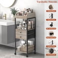 thumbnail image 4 of Organizador de maquillaje SOLIMINTR Floor Skincare con cajones negro, 4 of 6