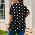 thumbnail image 5 of Women's Oversized V Neck T-Shirts Short Sleeve Blouses Tops Fashion Prints Plus Size Loose Fit Casual Top Summer Tee Shirts Trendy Clothes with Pocket, 5 of 5