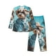 thumbnail image 1 of Fotbe Stylish Dog in Denim Outfit Pijama de Hombre con Estampado de Manga Larga, Conjunto de 2 Piezas, Ropa de Dormir Suave y Cómoda con Bolsillos-XX-Large, 1 of 7